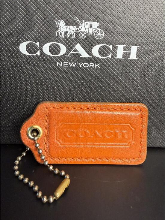 Coach Accessories - Coach Leather Hangtag - Chili (2.5")